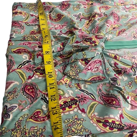 BohoTeal and Pink Paisley Tie-Front cut out Dress, Large, New - Picture 6 of 8